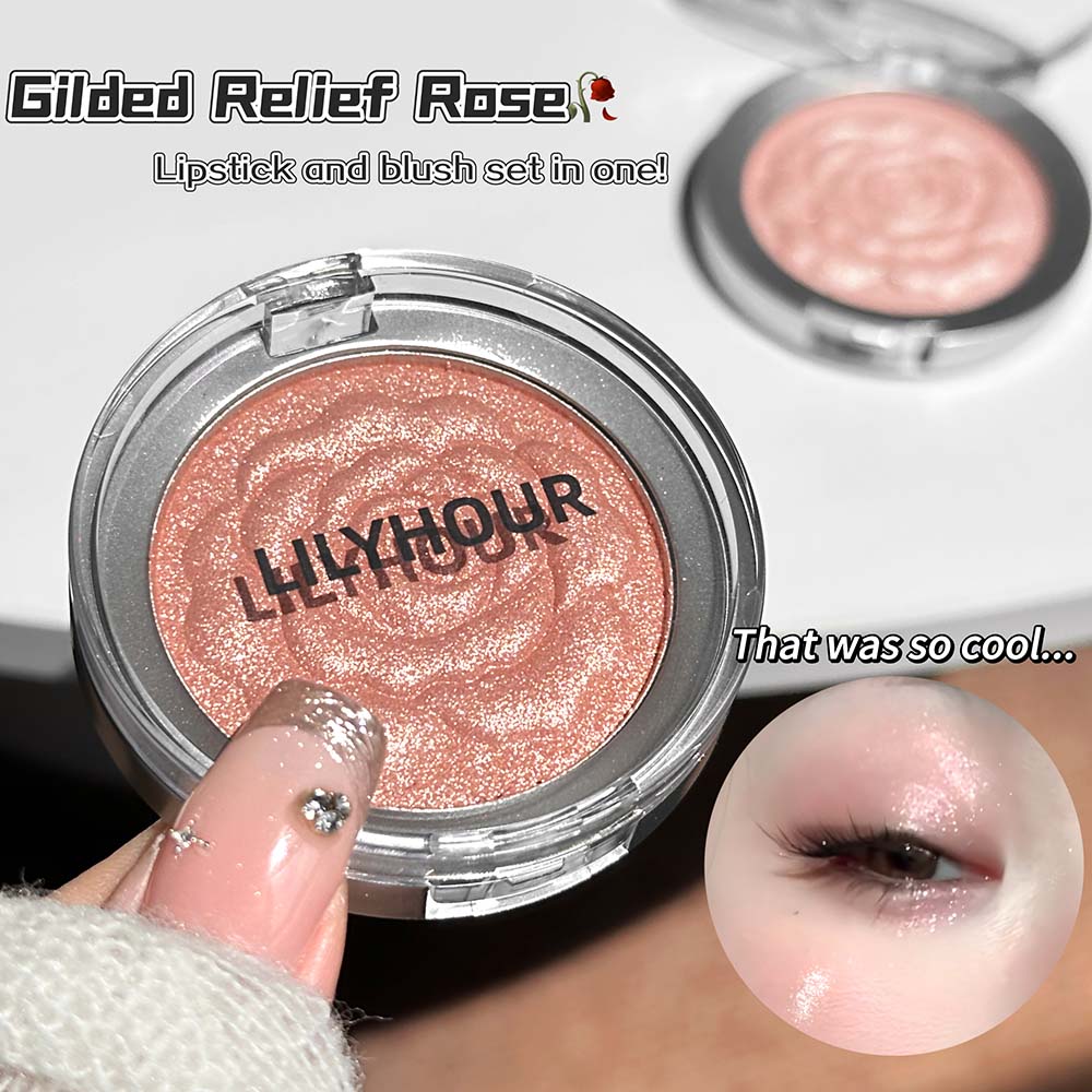 Highlighter Bronzer Palette - LILYHOUR Shimmer Multi-Use Face Palette Pearl
