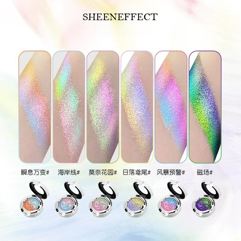 Highlighter Bronzer Palette - Sheeneffect Chase Light Series Multichrome Eyeshadow