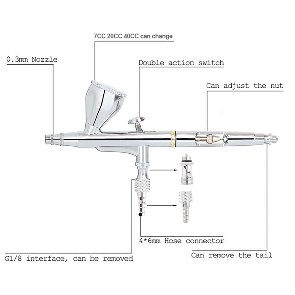 Double Single Action Airbrush  - Beauty Makeup Drawing review and price