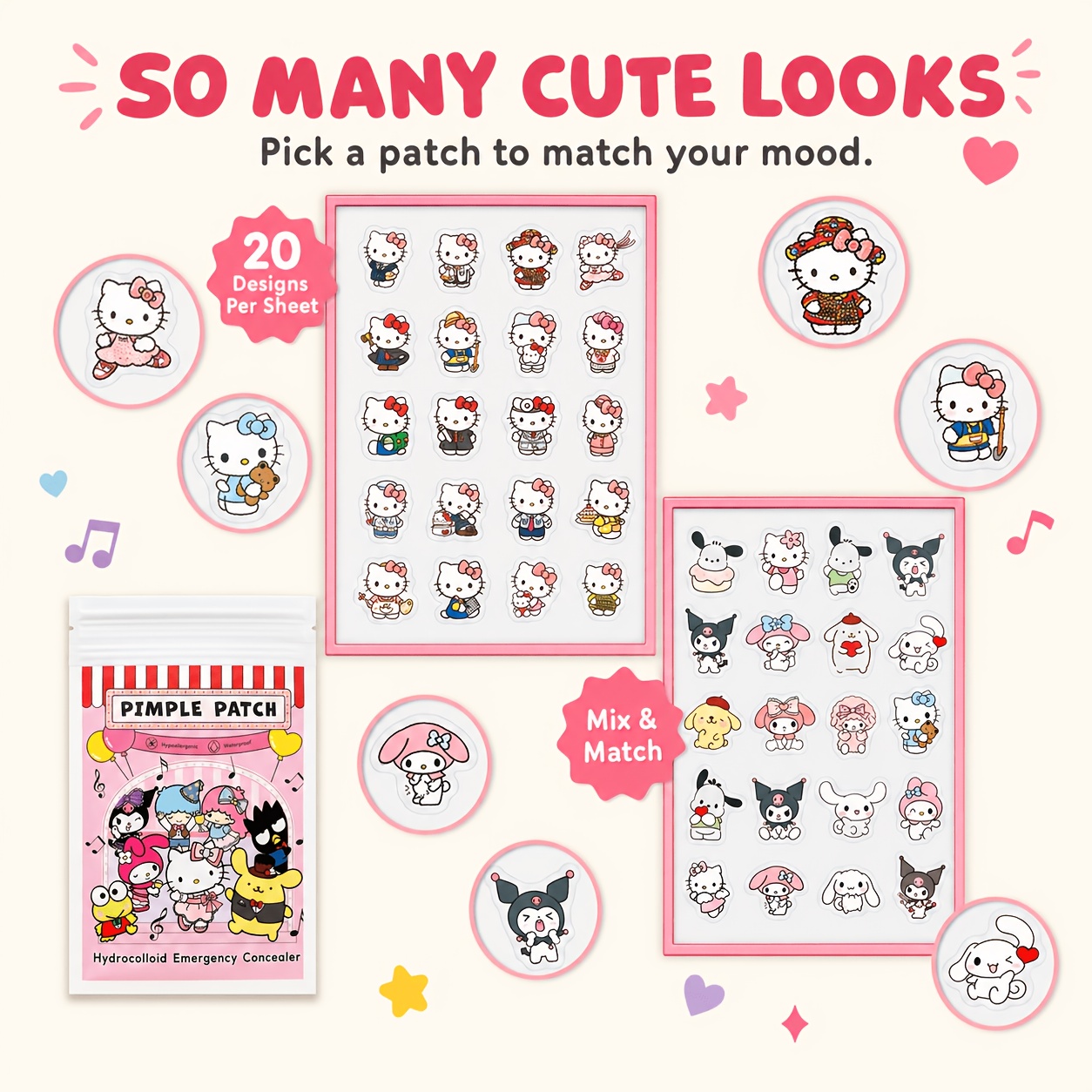 40/120PCS Hello Kitty acne pat - Pressed Powder Foundation review and price