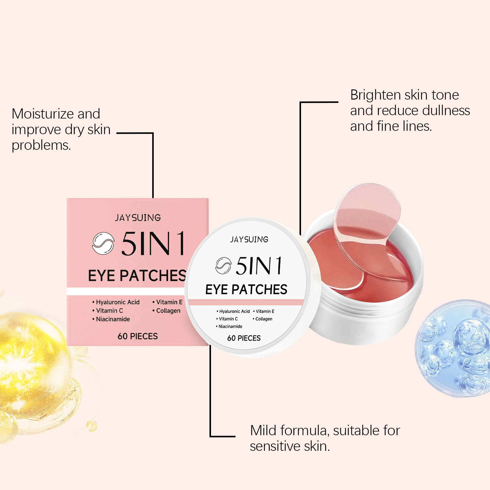 JAYSUING 5-in-1 Under Eye Patc - Collagen Eye Patch review and price