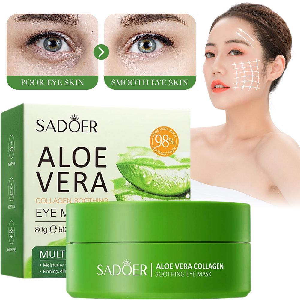 60pcs Aloe Vera Collagen Under - Collagen Eye Patch review and price