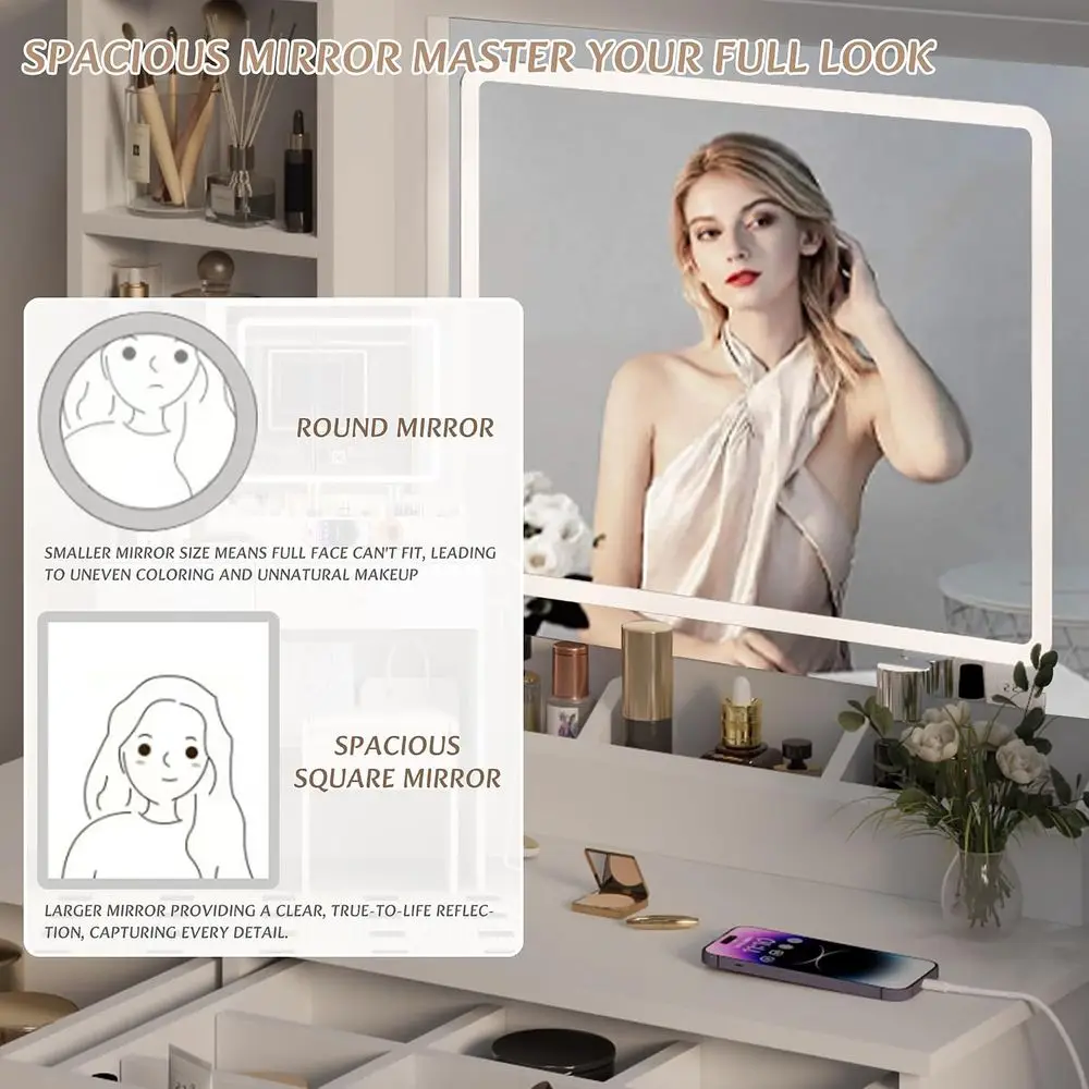 Dring Table Set, Large Storage - Beauty Makeup Outlet review and price