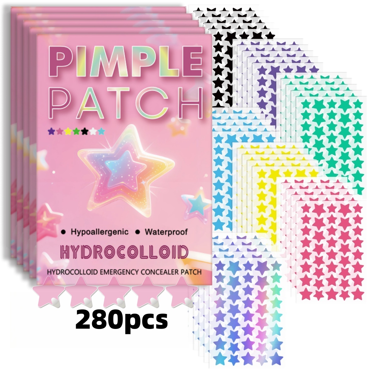 280pieces of multi-color star  - Pressed Powder Foundation review and price