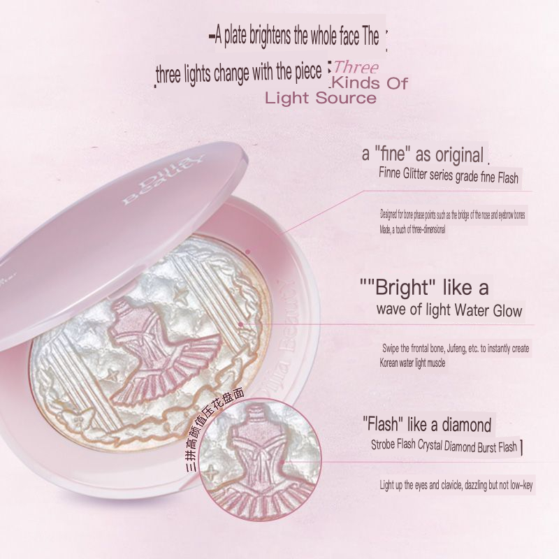 DIJIA Highlighting Cream Three - Highlighter Bronzer Palette review and price