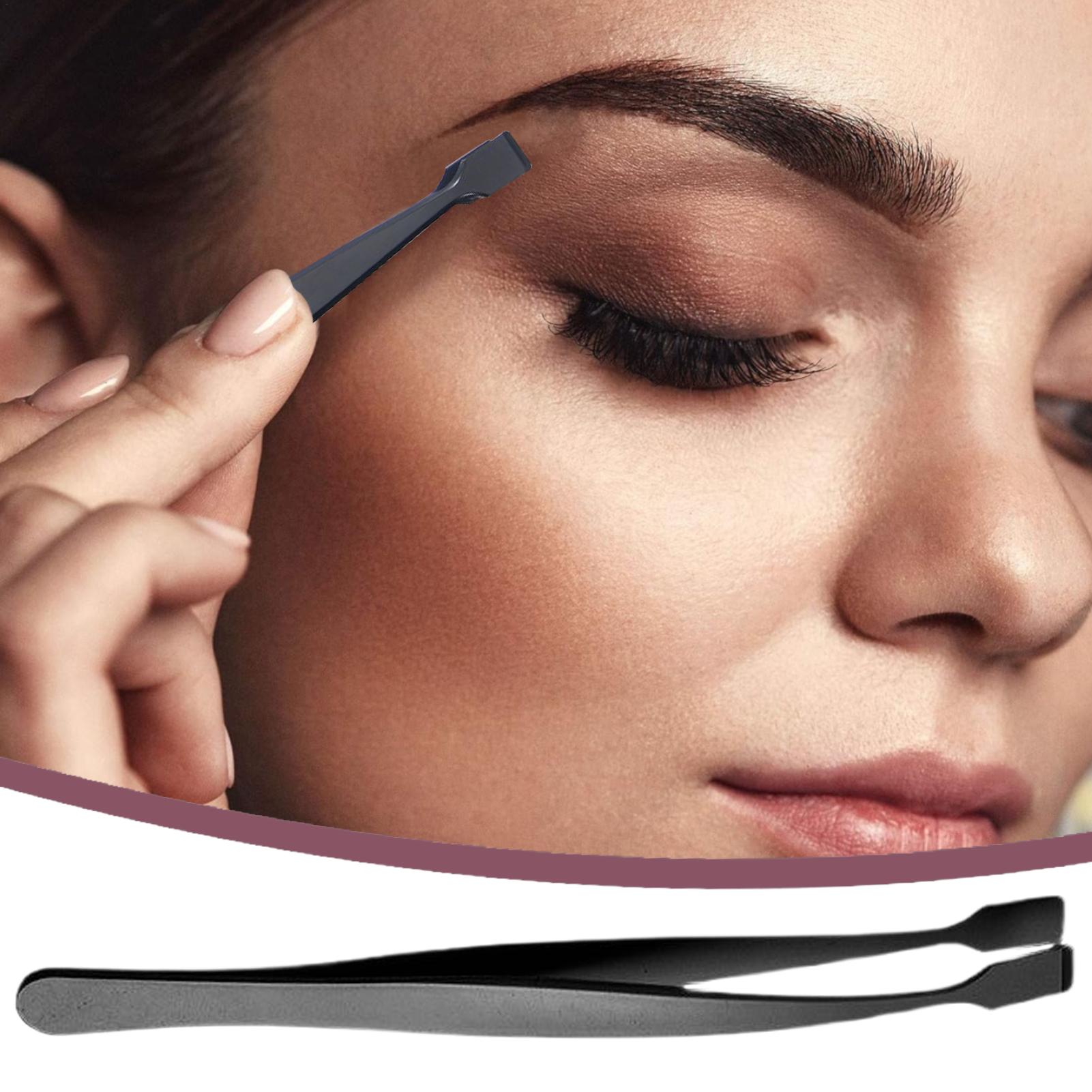 Eyelash Tweezers Flat Tip Stai - Beauty Makeup Tips review and price
