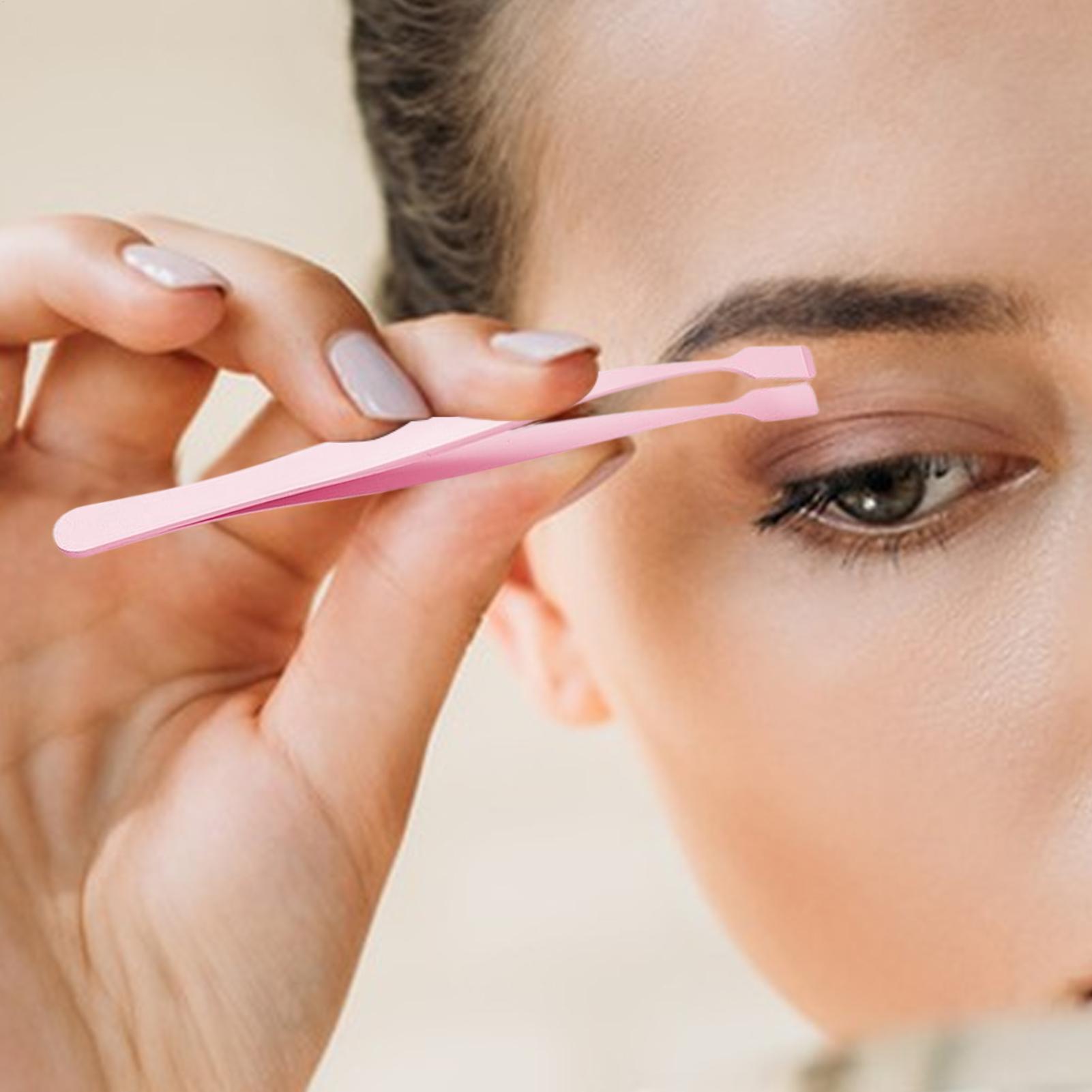 Eyelash Tweezers Flat Tip Stai - Beauty Makeup Tips review and price