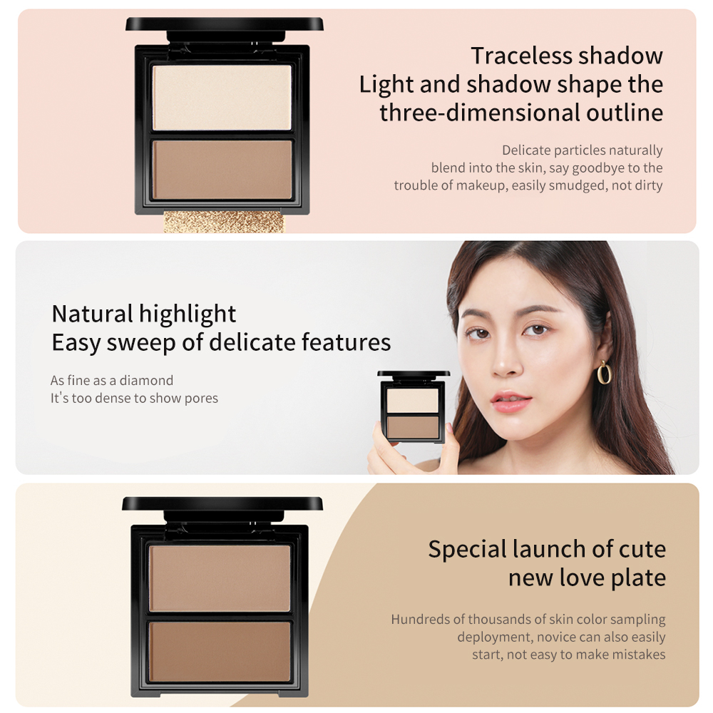 NOVO 3D Sculpting Dual-Color C - Highlighter Bronzer Palette review and price