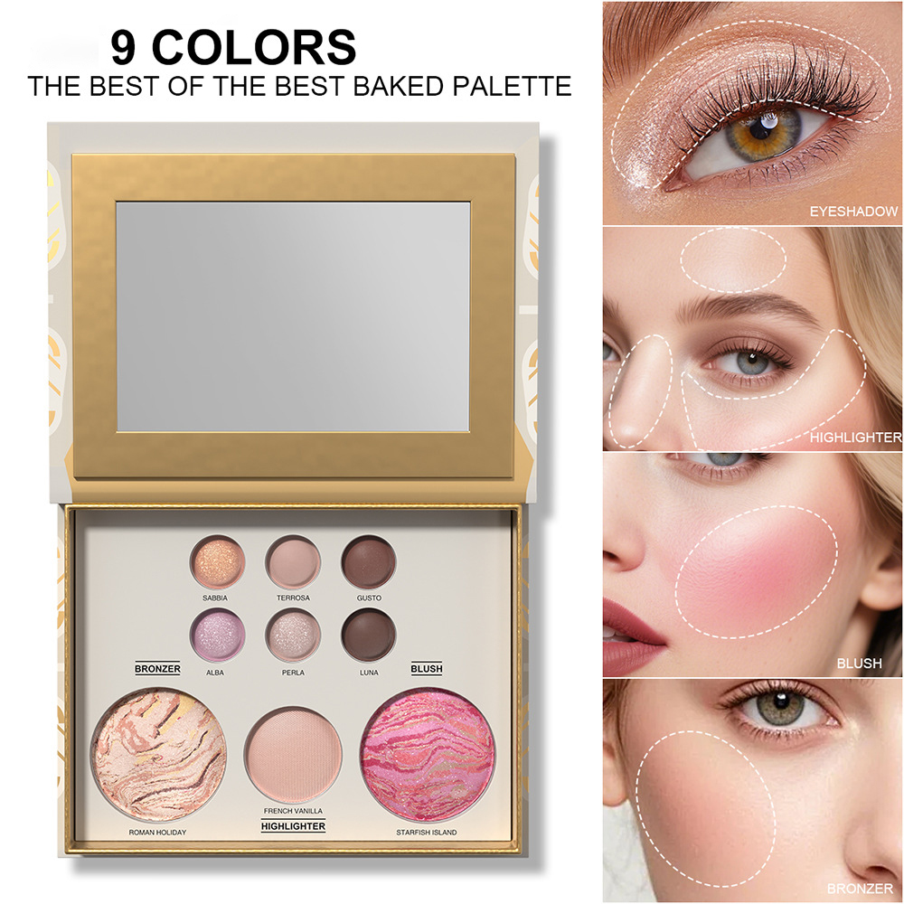 All-in-one Makeup Palette with - Highlighter Bronzer Palette review and price